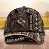 Maxcorners American Hunter Dog Patriotic Flag Duck Hunting Personalized Name Unisex 3D Cap
