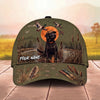 Maxcorners Black Lab Night Waterfowl Hunting Moon Silhouette Personalized Name Unisex 3D Cap