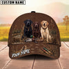 Maxcorners Trio Labrador Retriever Mallard Hunting Wetland Personalized Name Unisex 3D Cap