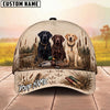 Maxcorners Trio Labrador Retriever Mallard Hunting Wetland Personalized Name Unisex 3D Cap