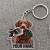 Maxcorners Chesapeake Bay Retriever Duck Hunting Personalized Name Ornament And Keychain Custom Gift For Hunters 2D Flat
