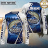 (13 Breeds) Maxcorners Fishing Pine Forest Night Reflection White Fish Scale Texture Blue Panels Custom Team Name Personalized Name 3D Long Sleeve Shirt
