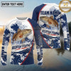 (13 Breeds) Maxcorners Fishing Great Wave Water Splash Navy Blue White Swirls Hexagon Mesh Custom Team Name Personalized Name 3D Long Sleeve Shirt