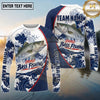 (13 Breeds) Maxcorners Fishing Great Wave Water Splash Navy Blue White Swirls Hexagon Mesh Custom Team Name Personalized Name 3D Long Sleeve Shirt