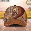 Maxcorners Dog Hunting and Pheasant Bird Hunter Celtic Cross Reeds Camo Personalized Name 3D Cap