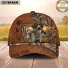 Maxcorners Dog Hunting Bird Hunter Pheasant In Mouth Cattails Camouflage Frame Personalized Name 3D Cap