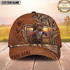 Maxcorners Dog Hunting Bird Hunter Pheasant In Mouth Cattails Camouflage Frame Personalized Name 3D Cap