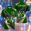Maxcorners Bowling Bowling Ball Strike Crashing Pins Gold Accent Swoosh Lines Carbon Fiber Pattern Multi Options Personalized Name, Team Name Unisex 3D Shirt (4 Colors)