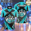 Maxcorners Bowling Bowling Ball Fast Speed Motion Trail Crashing Pins Carbon Fiber Geometric Panel Multi Options Personalized Name, Team Name Unisex 3D Shirt (4 Colors)