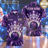 Maxcorners Bowling Diamond Crystal Pattern Royal Crown Bowling Ball Strike Crashing Pins Multi Options Personalized Name, Team Name Unisex 3D Shirt (4 Colors)