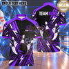 Maxcorners Bowling Tribal Tattoo Geometric Bolt Pattern Bowling Ball Strike Crashing Pins Multi Options Personalized Name, Team Name Unisex 3D Shirt (4 Colors)