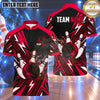 Maxcorners Bowling Tribal Tattoo Geometric Bolt Pattern Bowling Ball Strike Crashing Pins Multi Options Personalized Name, Team Name Unisex 3D Shirt (4 Colors)