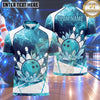 Maxcorners Bowling Ice Crystal Gemstones Frozen Glacier Burst Bowling Ball Strike Crashing Pins Multi Options Personalized Name, Team Name Unisex 3D Shirt (4 Colors)
