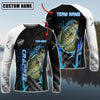 Maxcorner Fishing The Fury Of Thunder Pattern Personalized 3D Long Sleeve Shirt (8 Fish Species)