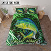 Maxcorners Fishing Green Honeycomb Personalized Name Unisex 3D Bedding Set