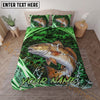 Maxcorners Fishing Green Honeycomb Personalized Name Unisex 3D Bedding Set