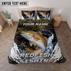 Maxcorners Fishing Black Water Splash Personalized Name Unisex 3D Bedding Set