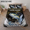 Maxcorners Fishing Black Water Splash Personalized Name Unisex 3D Bedding Set