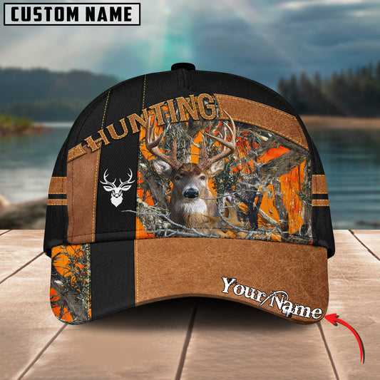 Maxcorners Deer Hunting Camo Leather Pattern Personalized Cap 3D Printed Multicolor (6 colors)
