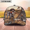 Maxcorners Hunting Dog Pheasant Hunting Country Field Camo Badge Personalized Name 3D Cap