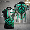 Maxcorners Darts Black Gold Bullseye Personalized Name, Team Name 3D Shirt (5 Colors)