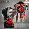 Maxcorners Darts Black Gold Bullseye Personalized Name, Team Name 3D Shirt (5 Colors)