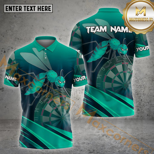 Maxcorners Darts Angry Mossies Strike Multicolor Options Personalized Name, Team Name 3D Shirt (4 Colors)