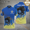 Maxcorners Personalized Darts Snake Holding Dartboard Pattern Personalized Name, Team Name 3D Polo Shirt (4 Colors)