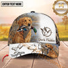 Maxcorners Duck Hunter Dog Waterfowl Retriever Marsh Scene Multiple Options Personalized Name Hunting Cap