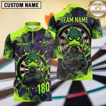 Maxcorners Darts Toxic Slime Smoke Aura Waterfowl Character Darts Dartboard Target Bullseye Dripping Paint 180 Points Multi Options Personalized Name, Team Name Unisex 3D Shirt