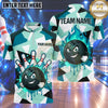 Maxcorners Bowling Expressive Bowling Ball Character Dripping Paint Flame Trail Crashing Pins Polygon Background Multi Options Personalized Name, Team Name Unisex 3D Shirt (4 Colors)