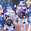 Maxcorners Bowling Expressive Bowling Ball Character Dripping Paint Flame Trail Crashing Pins Polygon Background Multi Options Personalized Name, Team Name Unisex 3D Shirt (4 Colors)