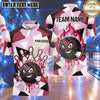 Maxcorners Bowling Expressive Bowling Ball Character Dripping Paint Flame Trail Crashing Pins Polygon Background Multi Options Personalized Name, Team Name Unisex 3D Shirt (4 Colors)