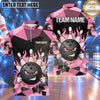 Maxcorners Bowling Fierce Smirking Bowling Ball Character Fiery Aura Paint Splatter Crashing Pins Abstract Camo Multi Options Personalized Name, Team Name Unisex 3D Shirt (4 Colors)