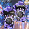 Maxcorners Bowling Fierce Smirking Bowling Ball Character Fiery Aura Paint Splatter Crashing Pins Abstract Camo Multi Options Personalized Name, Team Name Unisex 3D Shirt (4 Colors)