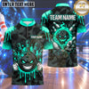 Maxcorners Bowling Expressive Clenched Fists Bowling Ball Character Fiery Smoke Splatter Paint Geometric Polygon Pattern Multi Options Personalized Name, Team Name Unisex 3D Shirt (4 Colors)