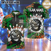 Maxcorners Bowling Street Graffiti Urban Style Bowling Ball Character Middle Finger Gesture Wall Splatter Multi Options Personalized Name, Team Name Unisex 3D Shirt (4 Colors)