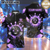 Maxcorners Bowling Fierce Clenched Fists Bowling Ball Character Liquid Splatter Carbon Fiber Texture Abstract Geometric Camo Multi Options Personalized Name, Team Name Unisex 3D Shirt (4 Colors)
