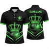 Maxcorners Bowling Polo Shirt Royal Crown Tiara King Queen Geometric Lines Ball Pins Multi Options Personalized Name, Team Name Unisex 3D Shirt (4 Colors)
