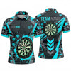 Maxcorners Darts Polo Shirt Geometric Camo Pattern Arrow Lines Paint Splatter Target Board Multi Options Personalized Name, Team Name Unisex 3D Shirt (5 Colors)
