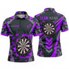 Maxcorners Darts Polo Shirt Geometric Camo Pattern Arrow Lines Paint Splatter Target Board Multi Options Personalized Name, Team Name Unisex 3D Shirt (5 Colors)