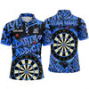 Maxcorners Darts Polo Shirt Darts Addict Text Street Graffiti Dripping Paint Arrow Target Board Multi Options Personalized Name, Team Name Unisex 3D Shirt (5 Colors)