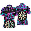 Maxcorners Darts Polo Shirt Darts Addict Text Street Graffiti Dripping Paint Arrow Target Board Multi Options Personalized Name, Team Name Unisex 3D Shirt (5 Colors)