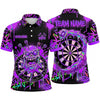 Maxcorners Darts Polo Shirt Slime Monster Face Dripping Goo Street Graffiti Splatter Target Board Multi Options Personalized Name, Team Name Unisex 3D Shirt (5 Colors)