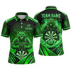 Maxcorners Darts Polo Shirt Fierce Grizzly Bear Mascot Claw Marks Smoke Target Board Multi Options Personalized Name, Team Name Unisex 3D Shirt (4 Colors)