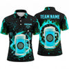 Maxcorners Darts Polo Shirt Frothy Beer Mug Foamy Drink Splatter Sparks Target Board Multi Options Personalized Name, Team Name Unisex 3D Shirt (5 Colors)