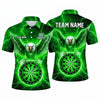 Maxcorners Darts Polo Shirt Bald Eagle Wings Spread Lightning Bolts Stars Target Board Multi Options Personalized Name, Team Name Unisex 3D Shirt (5 Colors)