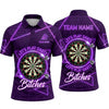 Maxcorners Darts Polo Shirt Retro Synthwave Neon Grid Triangle Frame Text Target Board Multi Options Personalized Name, Team Name Unisex 3D Shirt (5 Colors)