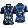 Maxcorners Darts Polo Shirt Funny Mascot Target Board Character Smiling Gloves Sneakers Speed Burst Multi Options Personalized Name, Team Name Unisex 3D Shirt (5 Colors)