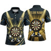 Maxcorners Darts Polo Shirt Funny Mascot Target Board Character Smiling Gloves Sneakers Speed Burst Multi Options Personalized Name, Team Name Unisex 3D Shirt (5 Colors)